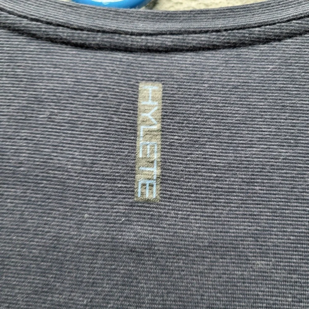 HYLETE Men Shirt X-LARGE‎ Blue Button Long Sleeve Henley